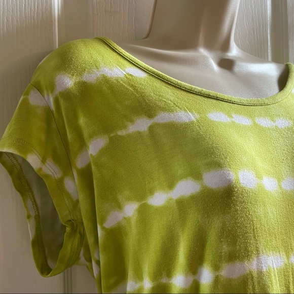 Michael Kors lime white tie dye shirt medium - Picture 3 of 6